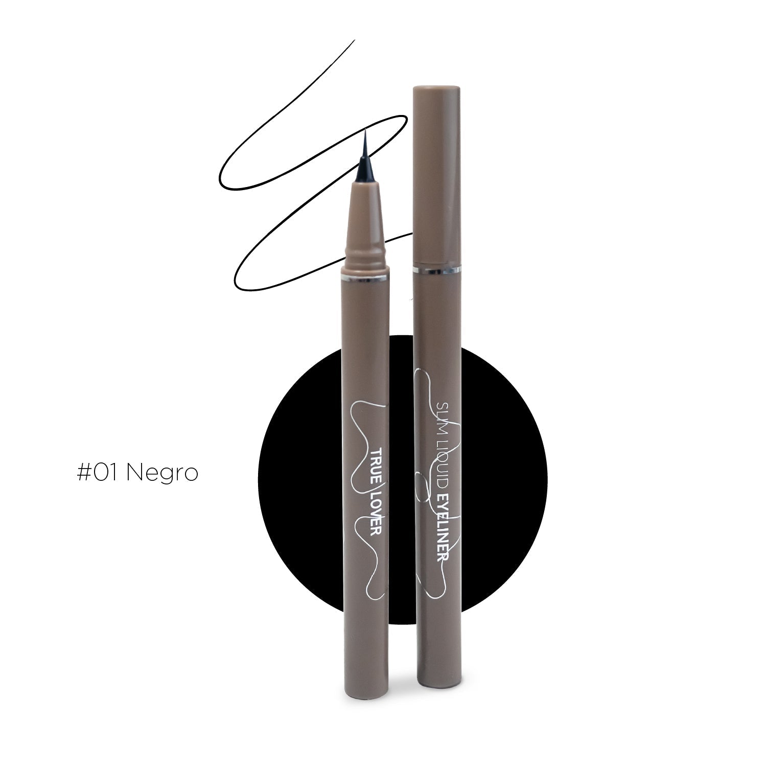 DELINEADOR LÍQUIDO ULTRAFINO PUNTA FLEXIBLE - NEGRO 01 - Delineador líquido