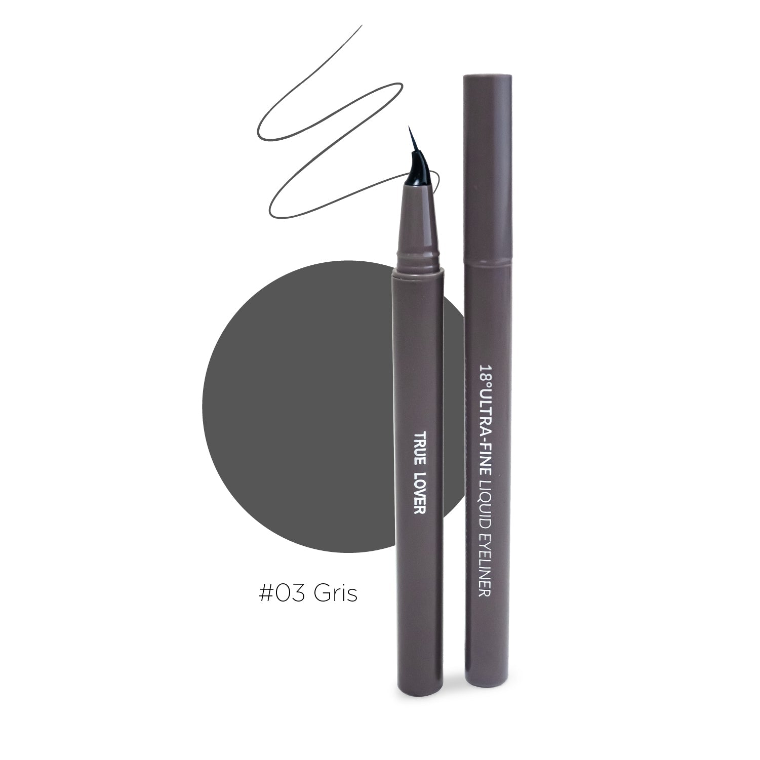 DELINEADOR LÍQUIDO ULTRAFINO 18° - GRIS 03 - Delineador liquido